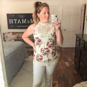 Floral tank *LIKE NEW* worn once